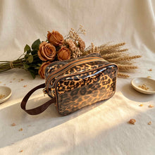 Bag, Storage Bag, Mahjong Storage, Brown Leopard Print Jelly Tote for Game Night, Birthday or Mother's Day Gift for Mahjong Player