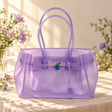 Mahjong Bag, Tote, Mahjong Storage Bag, Light Purple Jelly for Game Night, Birthday and Christmas Gift for Women Who Love Mahjong