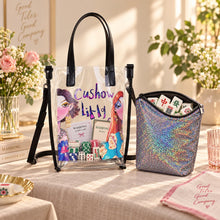 Bag Set, Storage Bag, Mahjong Storage, Clear PVC Jelly Tote for Game Night, Birthday or Christmas Gift for Women, Mahjong Birthday Gift