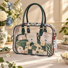 Handbag, Mahjong Storage Bag, Green Transparent Jelly Bag for Mahjong Game, Gift for Mahjong Player, Women or Mom