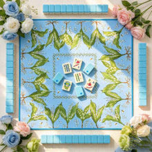 American Mahjong Set, American, 160 Teal Acrylic Ski and Winter Tiles, Christmas or Birthday Gift for Mom, Home Game Night