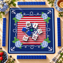 Mahjong Set, Blue Shimmer Acrylic American Tile Set for Family Game Night, Birthday Gift for Mom, Christmas Mahjong Gift