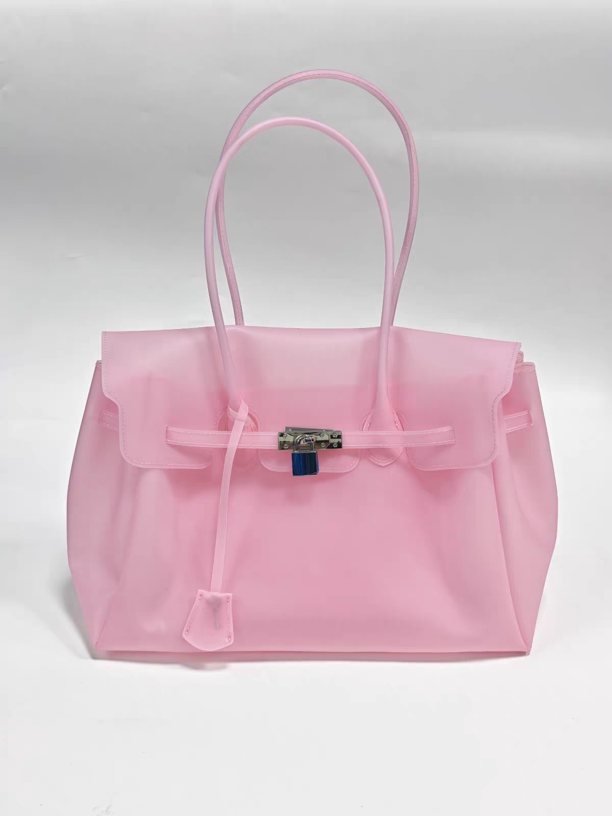 Mahjong Bag, Mahjong Storage Bag, Pink TPU Jelly-Style Handbag for Women, Game Night Birthday and Christmas Gift, Transparent Jelly Bag