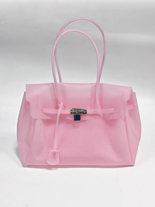 Mahjong Bag, Mahjong Storage Bag, Pink TPU Jelly-Style Handbag for Women, Game Night Birthday and Christmas Gift, Transparent Jelly Bag