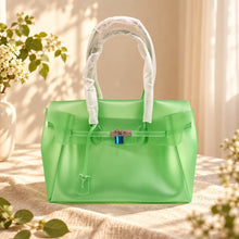 Mahjong Bag, Mahjong Storage Bag, Matcha Green Jelly Material Tote, Gift for Mahjong Player and Birthday Game Night, Transparent Jelly Bag