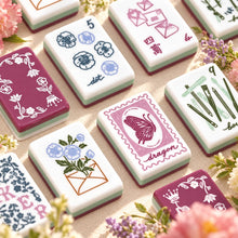 Mahjong Set, Acrylic Double-Layer, American, 160 Tiles with White Base and Green Edge, Birthday or Christmas Gift for Mom