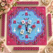 Mahjong Set, Acrylic Double-Layer, American, 160 Tiles with White Base and Green Edge, Birthday or Christmas Gift for Mom