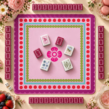 Mahjong Set, Acrylic Double-Layer, American, 160 Tiles with White Base and Green Edge, Birthday or Christmas Gift for Mom