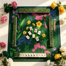 American Acrylic Mahjong Tiles, Mahjong Set, White Animal Theme with Green Patterned Backs, Birthday Mahjong, Gift For Mahjong Lover