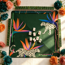 American Acrylic Mahjong Tiles, Mahjong Set, White Animal Theme with Green Patterned Backs, Birthday Mahjong, Gift For Mahjong Lover