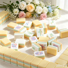 Mahjong Set, Mahjong Tiles, American, Yellow Acrylic, Family Game Night Set, Birthday and Christmas Gift for Mom, Mahjong Gift For Friend