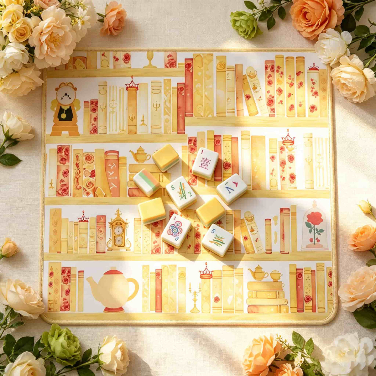 Mahjong Set, Mahjong Tiles, American, Yellow Acrylic, Family Game Night Set, Birthday and Christmas Gift for Mom, Mahjong Gift For Friend