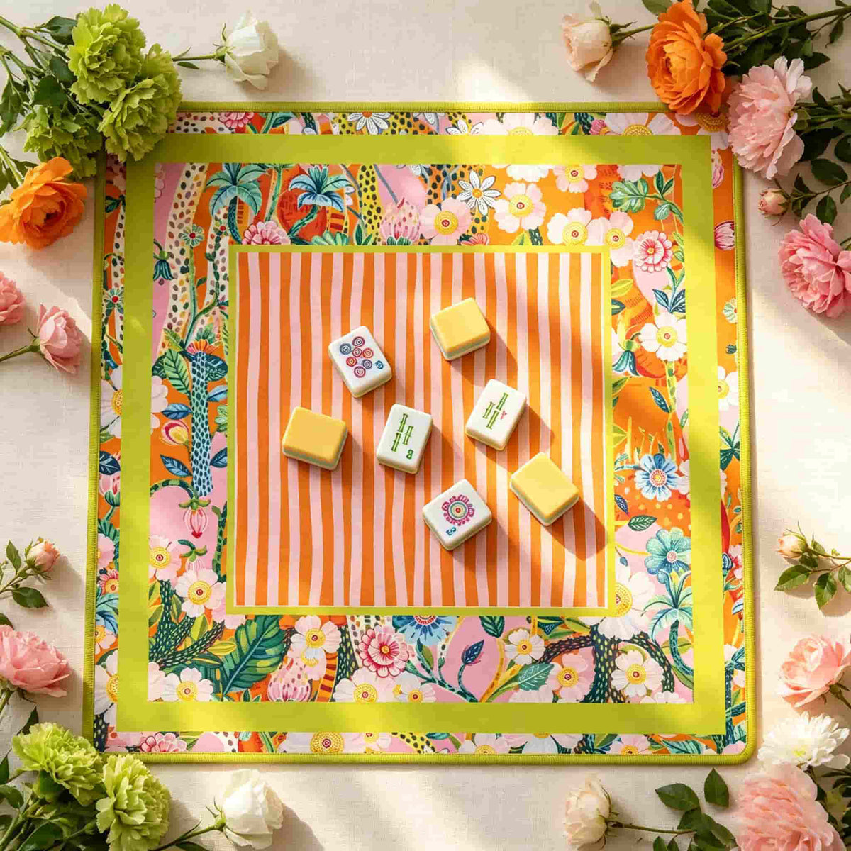 Mahjong Set, Mahjong Tiles, American, Yellow Acrylic, Family Game Night Set, Birthday and Christmas Gift for Mom, Mahjong Gift For Friend