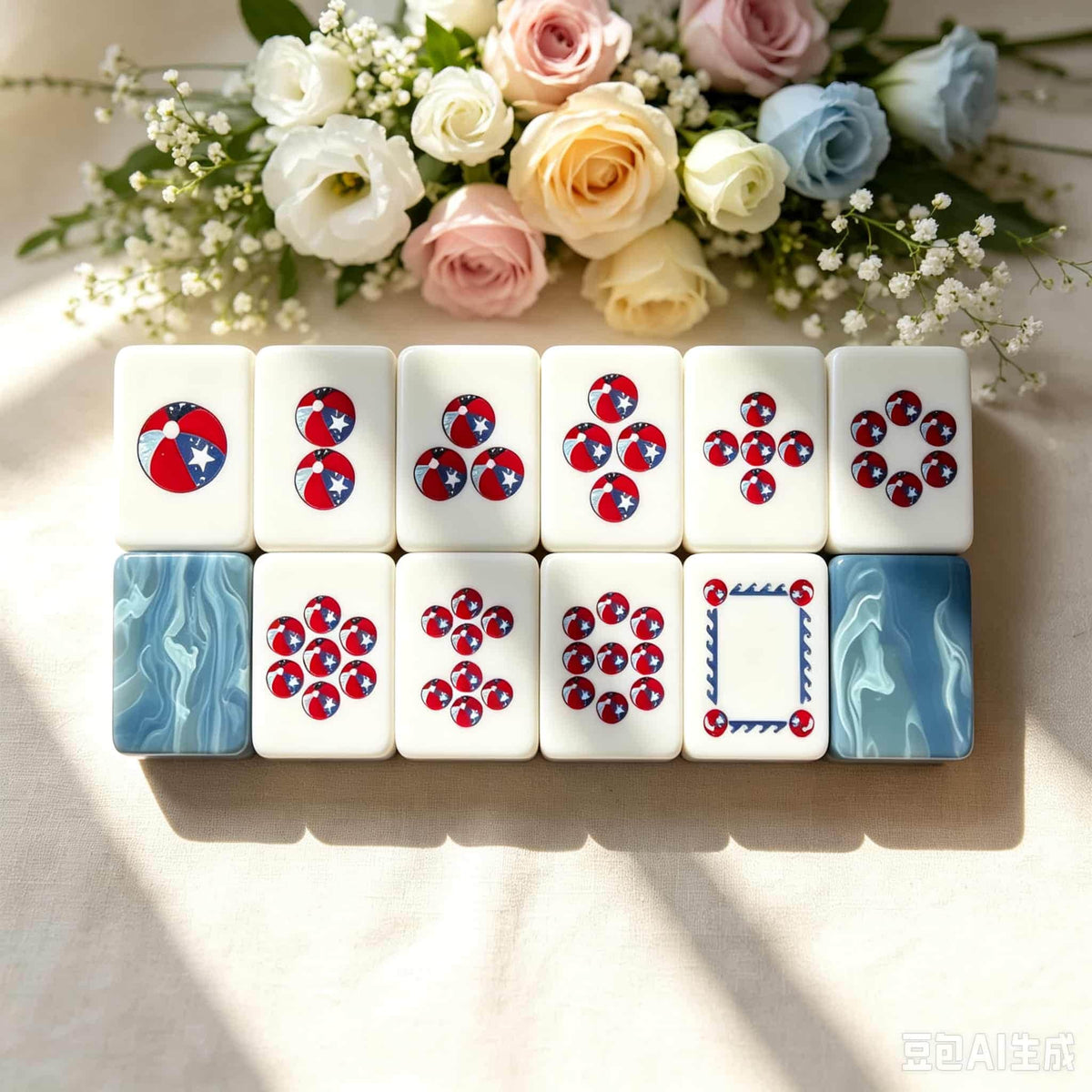 Mahjong Set, Magenta Leopard Acrylic American Mahjong Tiles for Home Mahjong Game, Family Gift, Birthday or Christmas, Birthday Mahjong Gift