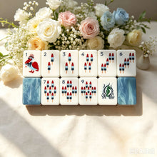 Mahjong Set, Magenta Leopard Acrylic American Mahjong Tiles for Home Mahjong Game, Family Gift, Birthday or Christmas, Birthday Mahjong Gift