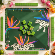 Mahjong Set, American with Bright Green Acrylic Tiles, Traditional Tabletop Game for Family Game Night, Christmas Gift for Mom