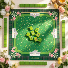 Mahjong Set, American with Bright Green Acrylic Tiles, Traditional Tabletop Game for Family Game Night, Christmas Gift for Mom