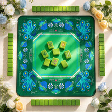 Mahjong Set, American with Bright Green Acrylic Tiles, Traditional Tabletop Game for Family Game Night, Christmas Gift for Mom