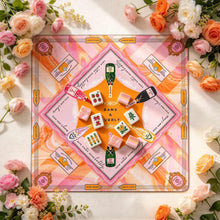 Mahjong Set, American with Pink and Orange Acrylic Tiles, Colorful Decorative Game for Family Night, Birthday or Christmas Gift for Mom