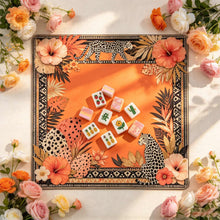 Mahjong Set, American with Pink and Orange Acrylic Tiles, Colorful Decorative Game for Family Night, Birthday or Christmas Gift for Mom