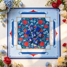 Mahjong Set, American with Royal Blue Acrylic Tiles, Decorative Home Game for Family Night, Birthday and Christmas Gift for Mom