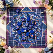 Mahjong Set, American with Royal Blue Acrylic Tiles, Decorative Home Game for Family Night, Birthday and Christmas Gift for Mom