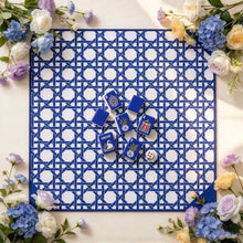 Mahjong Set, American with Royal Blue Acrylic Tiles, Decorative Home Game for Family Night, Birthday and Christmas Gift for Mom