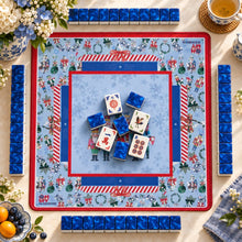 Mahjong Set, Blue Flame Acrylic Mahjong Tiles for Game Night, Christmas Mahjong Gift, Birthday Gift, Mahjong Gift For Friend