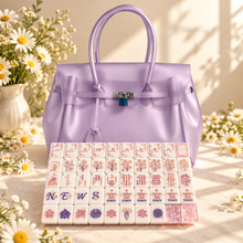 Mahjong Set, Light Purple Pearl Acrylic American Tile Set for Game Night, Gift for Mahjong Player, Birthday or Christmas