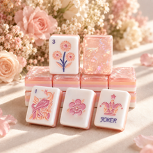 Mahjong Set, Pink Mother-of-Pearl American Tile Set for Game Night, Birthday Gift for Women, Christmas Party Game, Mahjong Gift For Wife