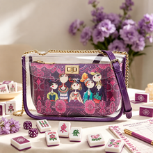 Mahjong Bag, Transparent Jelly Bag, Mahjong Storage Bag, Purple Transparent Jelly Handbag for Women, Game Night Birthday or Christmas Gift