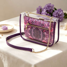 Mahjong Bag, Transparent Jelly Bag, Mahjong Storage Bag, Purple Transparent Jelly Handbag for Women, Game Night Birthday or Christmas Gift