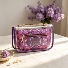 Mahjong Bag, Transparent Jelly Bag, Mahjong Storage Bag, Purple Transparent Jelly Handbag for Women, Game Night Birthday or Christmas Gift
