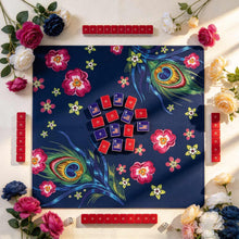 Mahjong Set, Mini Acrylic Set, American style, Red and Blue Acrylic Mahjong Tiles with Flag and Star Designs, Birthday or Christmas Gift for