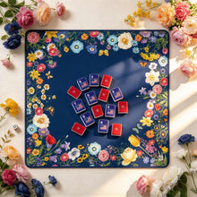 Mahjong Set, Mini Acrylic Set, American style, Red and Blue Acrylic Mahjong Tiles with Flag and Star Designs, Birthday or Christmas Gift for