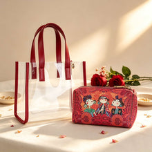 Storage Bag, Mahjong Bag, Mahjong Set, Red Transparent PVC Jelly Handbag for Game Night, Birthday or Christmas Gift for Mahjong Player