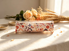 Storage Bag, Mahjong Bag, Mahjong Set, Clear Orange Floral Jelly Style Tote for Game Night, Birthday or Christmas Gift
