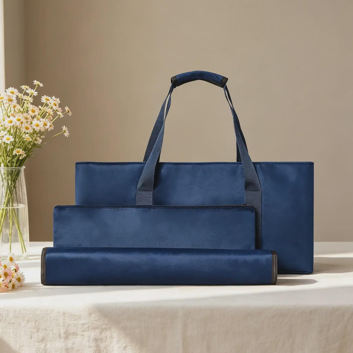 Gift For Mahjong Lover Mahjong Bag & Tile Pouch, Rack Sleeve, Solid Color Mahjong Storage Bag Set, Canvas Tile Pouch and Rack Sleeve, Multiple colors available
