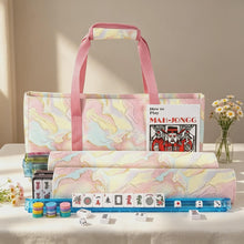 Mahjong Storage Bag Set, 3-Piece Canvas Carrying Bag with Tile Pouch and Rack Bag