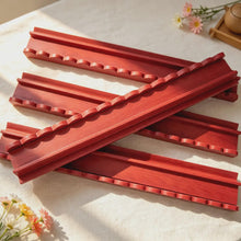 Mahjong Rack Set with Magnetic Pusher, Mahjong Pusher Set, Wooden Shell-Shaped Tile Organizer for American Mahjong Game Night