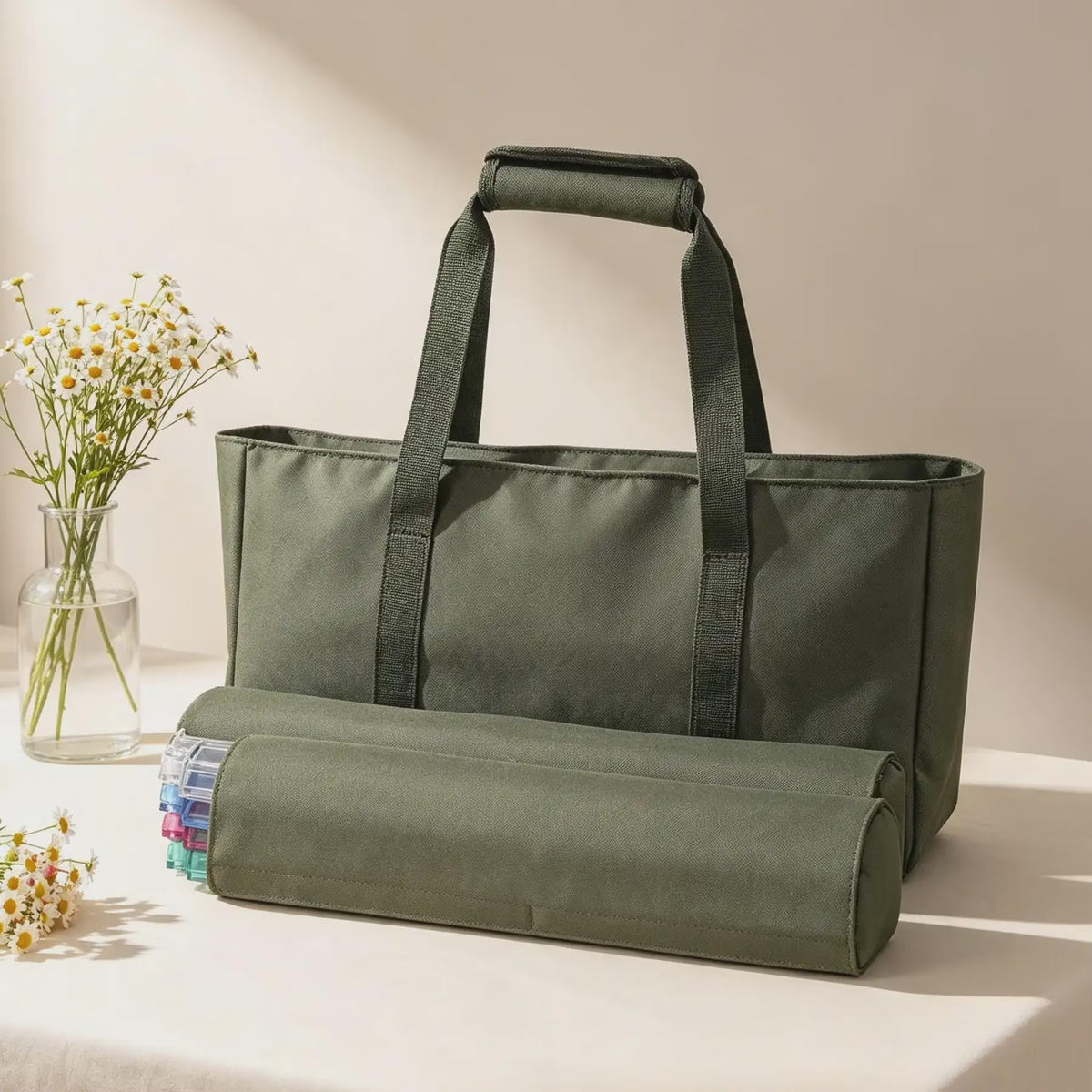 Gift For Mahjong Lover Mahjong Bag & Tile Pouch, Rack Sleeve, Solid Color Mahjong Storage Bag Set, Canvas Tile Pouch and Rack Sleeve, Multiple colors available