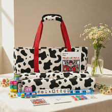 Mahjong Storage Bag Set, 3-Piece Canvas Carrying Bag with Tile Pouch and Rack Bag
