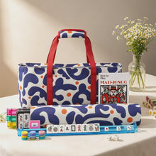 Mahjong Storage Bag Set, 3-Piece Canvas Carrying Bag with Tile Pouch and Rack Bag