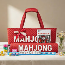 Mahjong Storage Bag Set, 3-Piece Canvas Carrying Bag with Tile Pouch and Rack Bag