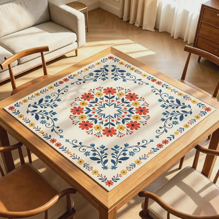 Personalized Mahjong Table Cover, Non-Slip Neoprene Game Mat 31.5“ ×31.5”
