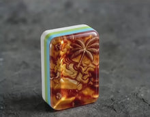 American Mahjong Set,Decorative Beach Theme,Tropical Beach Mahjong Tiles in Acrylic and Resin Tortoiseshell print,Gift for Mahjong Lover,160