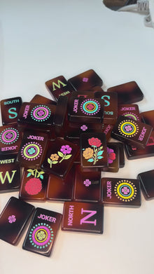 Mahjong Set Modern Mahjong Set, Mahjong Tiles, Mahjong Set, Modern Tortoiseshell Acrylic, Beginner Set and Game Night Gift, Birthday or
